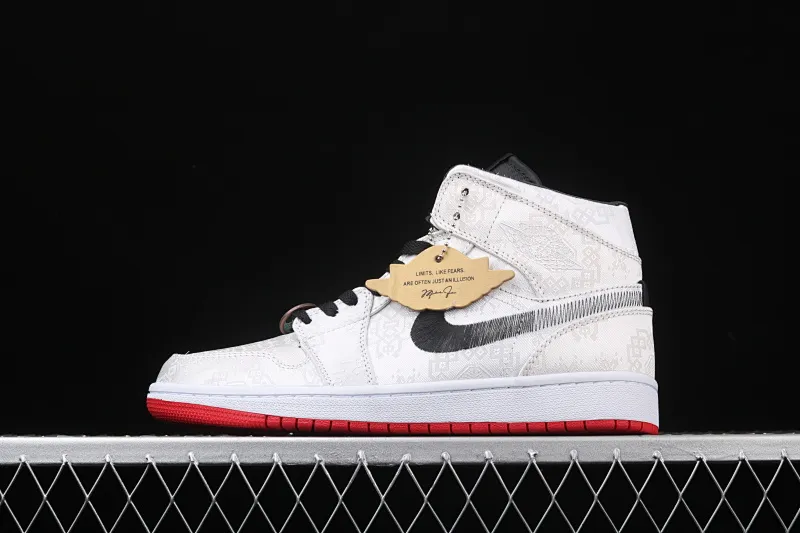 All categories Air Jordan Jordan series basketball shoes Air Jordan 1 Mid Different versions CLOT x Air Jordan 1 Mid "Fearless" AJ1 Joe 1 mid-top white silk CU2804-100